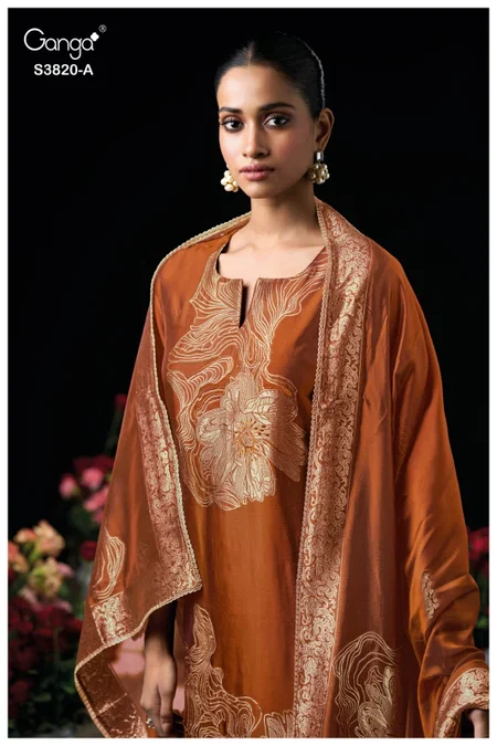 Enole 3820 By Ganga Viscose Woven Designer Salwar Suits
